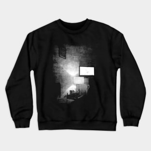 Living room scene with tv Crewneck Sweatshirt